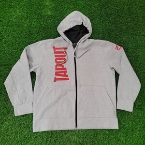 TapOut Zip Hoodie XL 25x28 Gray Spellout